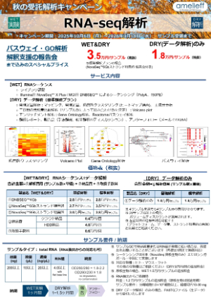 【アメリエフ】秋の受託解析キャンペーン：RNAーseq解析