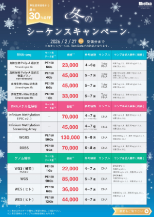 【Rhelixa】冬のシーケンスキャンペーン