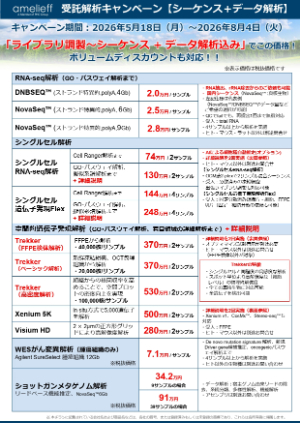 【アメリエフ】受託解析キャンペーン